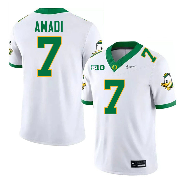 Ugo Amadi Oregon Jersey,Oregon Ducks Football Uniforms Youth-White 2024